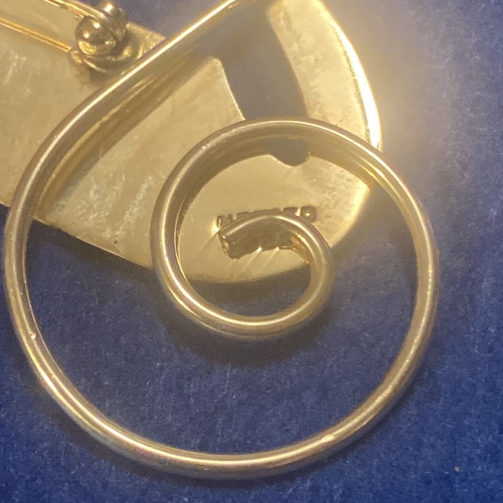Sterling Silver Mexico Treble Cleft Pin - Picture 5 of 10